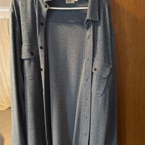 Faherty Xxl Blue Button-Up Shirt